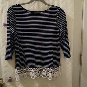 St. John's Bay top with lace